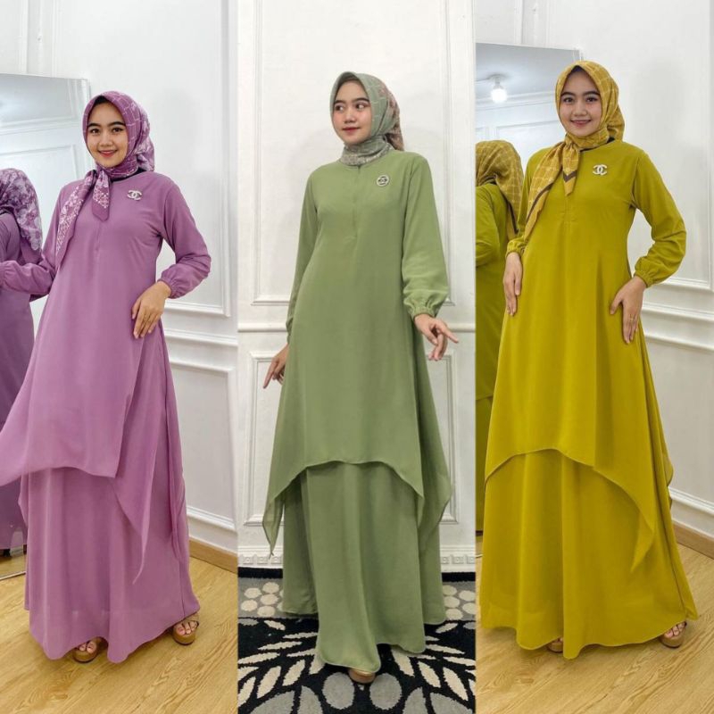 GAMIS MALAYSIA RUNCING BELAH SAMPING
