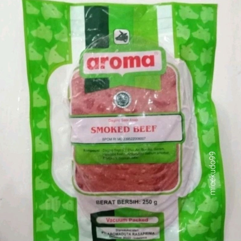 

AROMA SMOKED BEEF DAGING SAPI ASAP HAM SMOKE 250GR