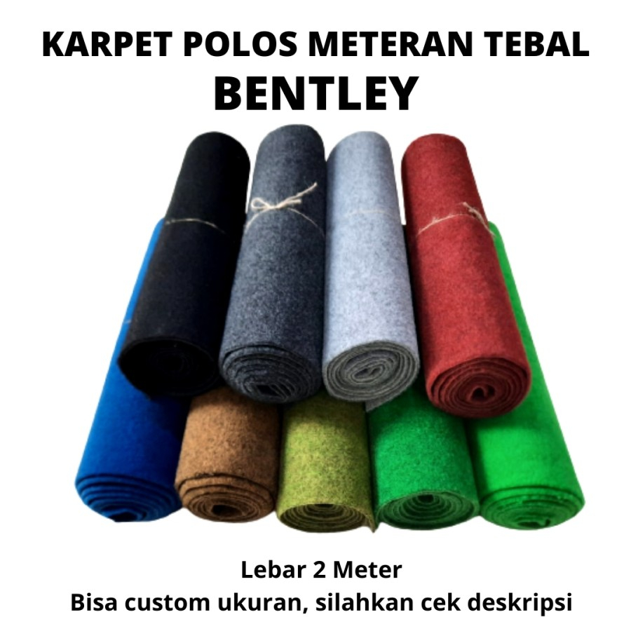 Karpet Bludru Polos karpet Meteran Bentley Bulu Tebal Uk 2X2 Meter