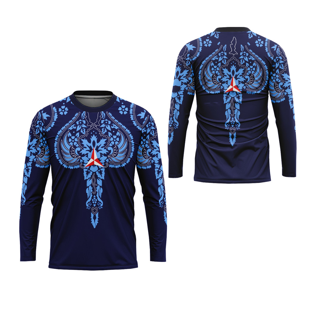 Utamamedia - Kaos Panjang Pria Tema Demokrat Batik Full Print