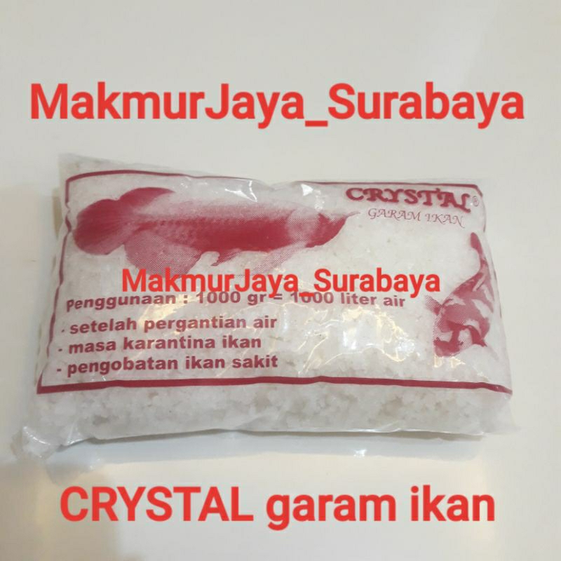 GARAM IKAN CRYSTAL BERSIH UNTUK SEGALA JENIS IKAN 1000 gr