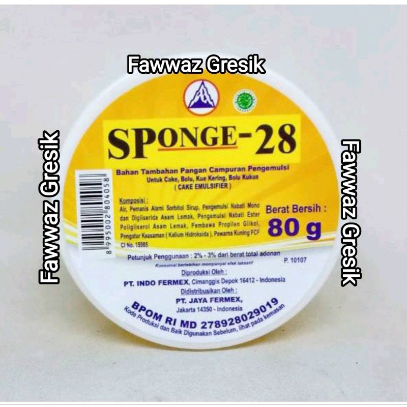 Sponge 28 - 80gr Emulsifer Pengembang / Pelembut Kue