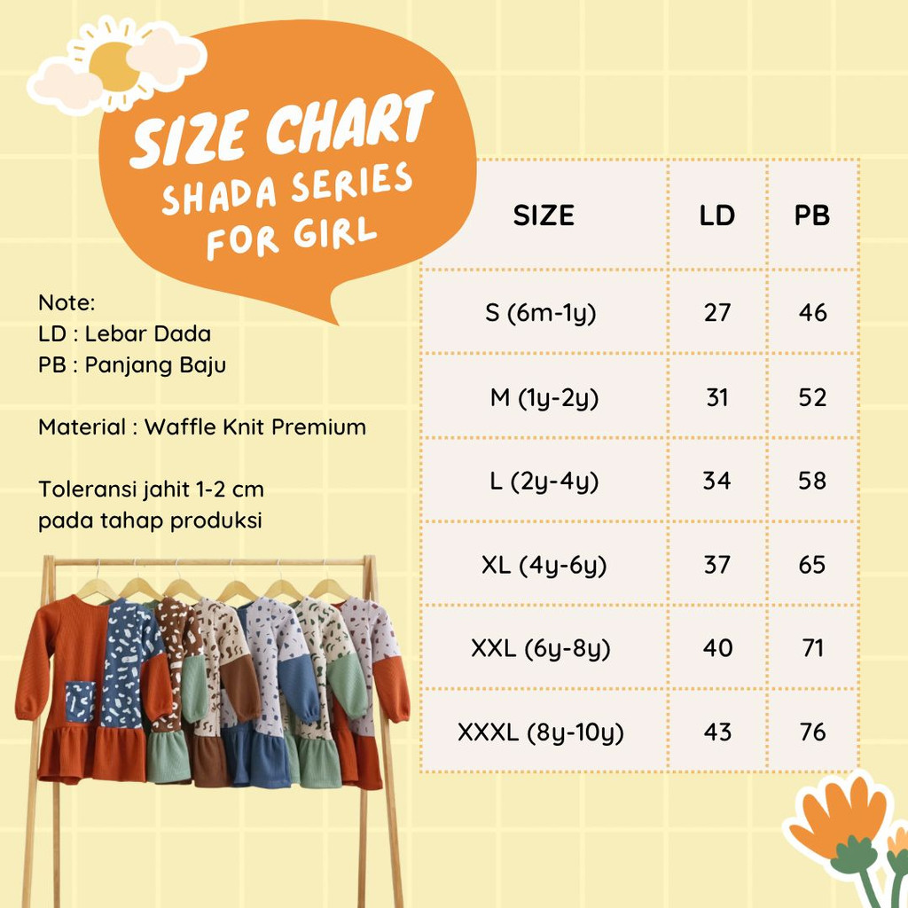 TOBELI SHADA GIRL DRESS ANAK PEREMPUAN BAJU COUPLE ANAK 1-10 TAHUN