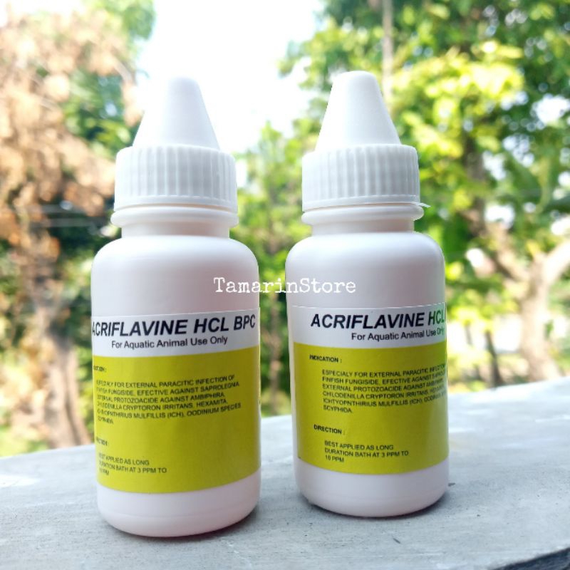 Obat Ikan Acriflavine HCL 30 ml Antiseptik Obat Jamur Kutu Pada Ikan