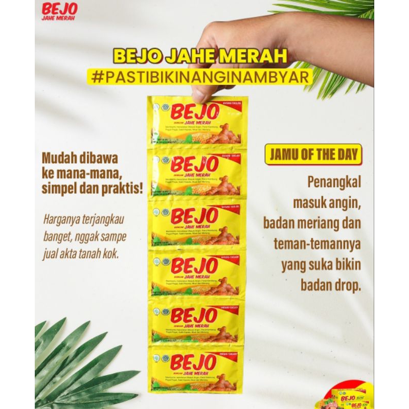 Bejo JAHE MERAH Sachet Jamu masuk Angin