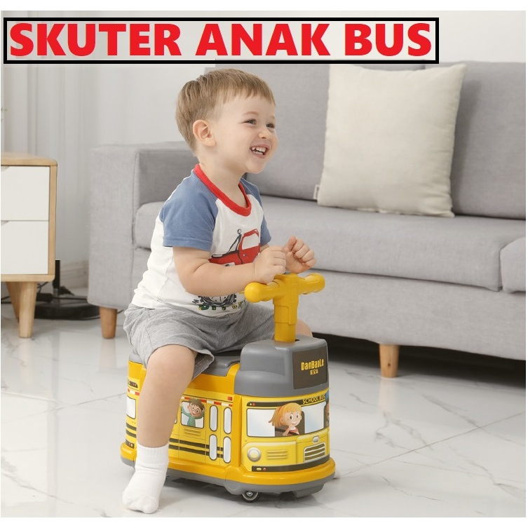 PROMO DIY MAINAN ANAK BUS TROLY SKUTER BUS SCHOOL EDUKASI | | SEPEDA DORONG MOBIL BUS  CAR SCOOTER S