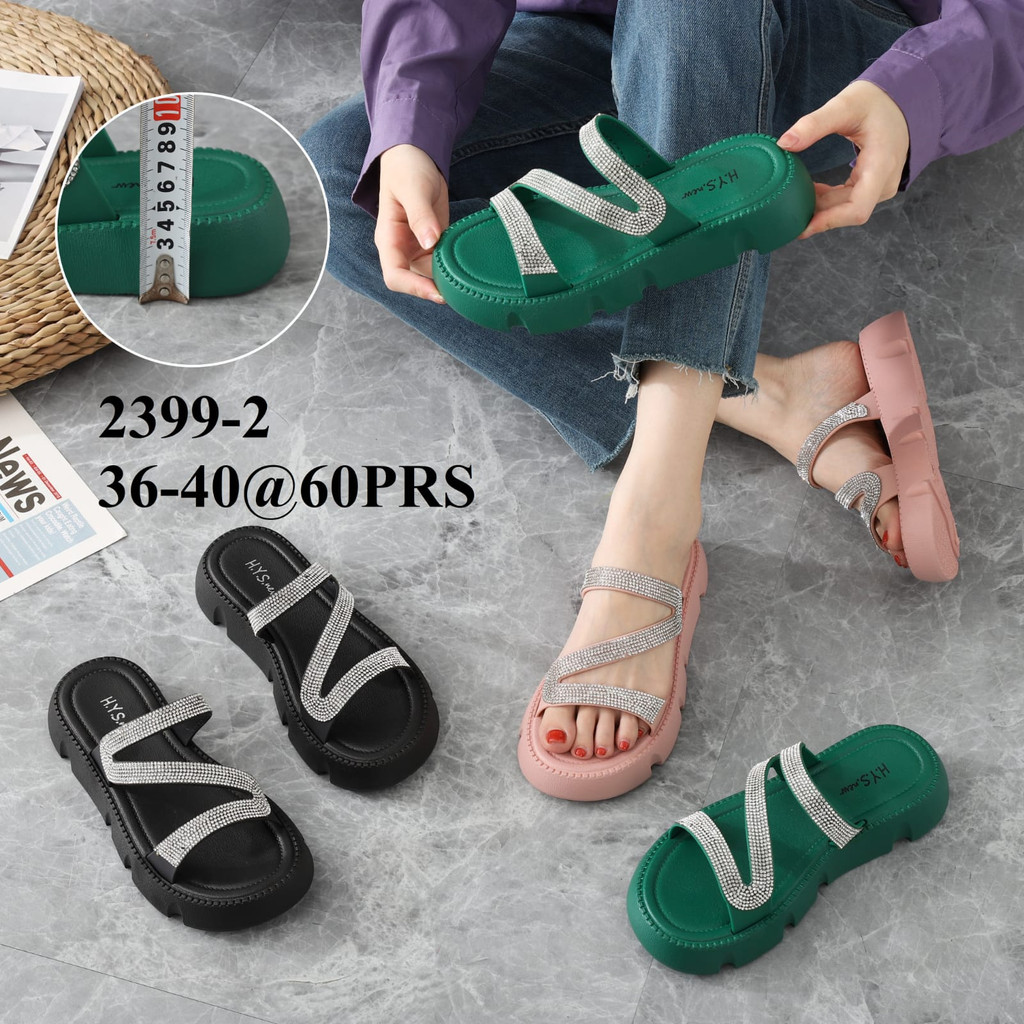 Sandal Wedges Wanita Jelly Import selop Gliter HYS 2399-2