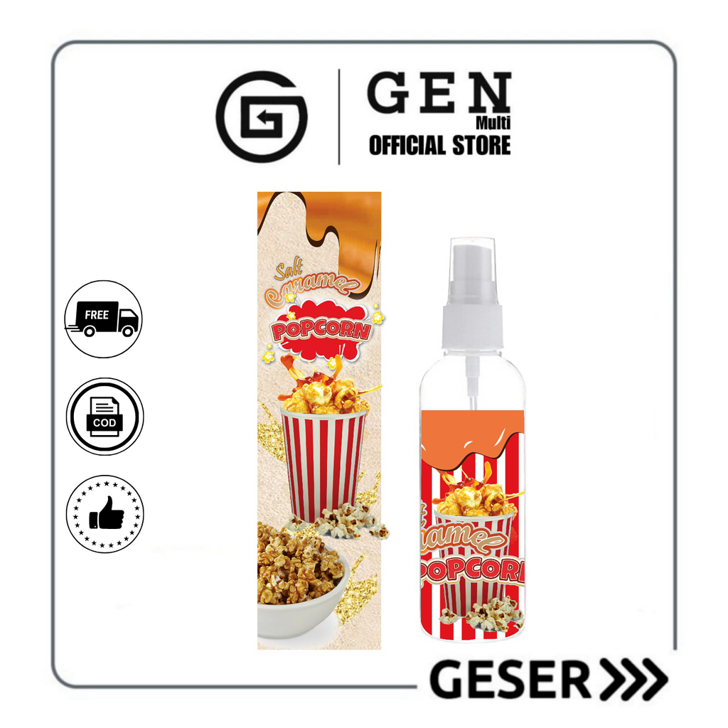 GEN - [BPOM] Parfum Body Mist Popcorn 100ml Premium / Parfum Body Mist Popcorn Caramel 100ml / Parfum Pria Wangi Tahan Lama