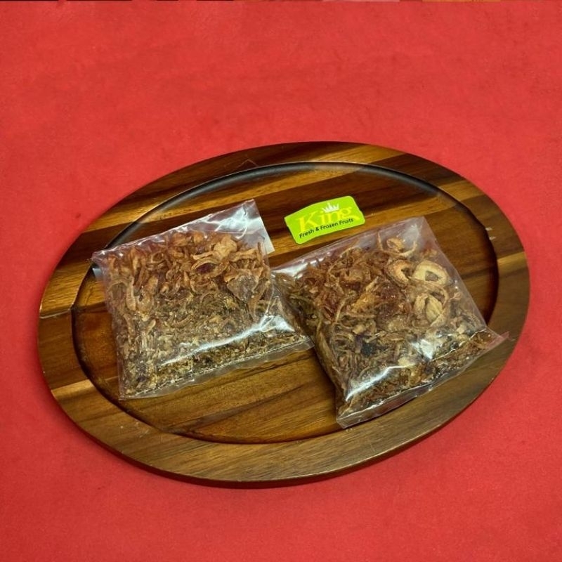 

Bawang merah goreng, bawang merah goreng plastik, bawang merah goreng kemasan