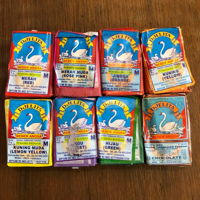 

COD- IP99- Gincu Makanan Cap Angsa/ GINCU BATANG CAP ANGSA / PEWARNA BUBUK DJELITA / PEWARNA MAKANAN CAP BEBEK ANGSA