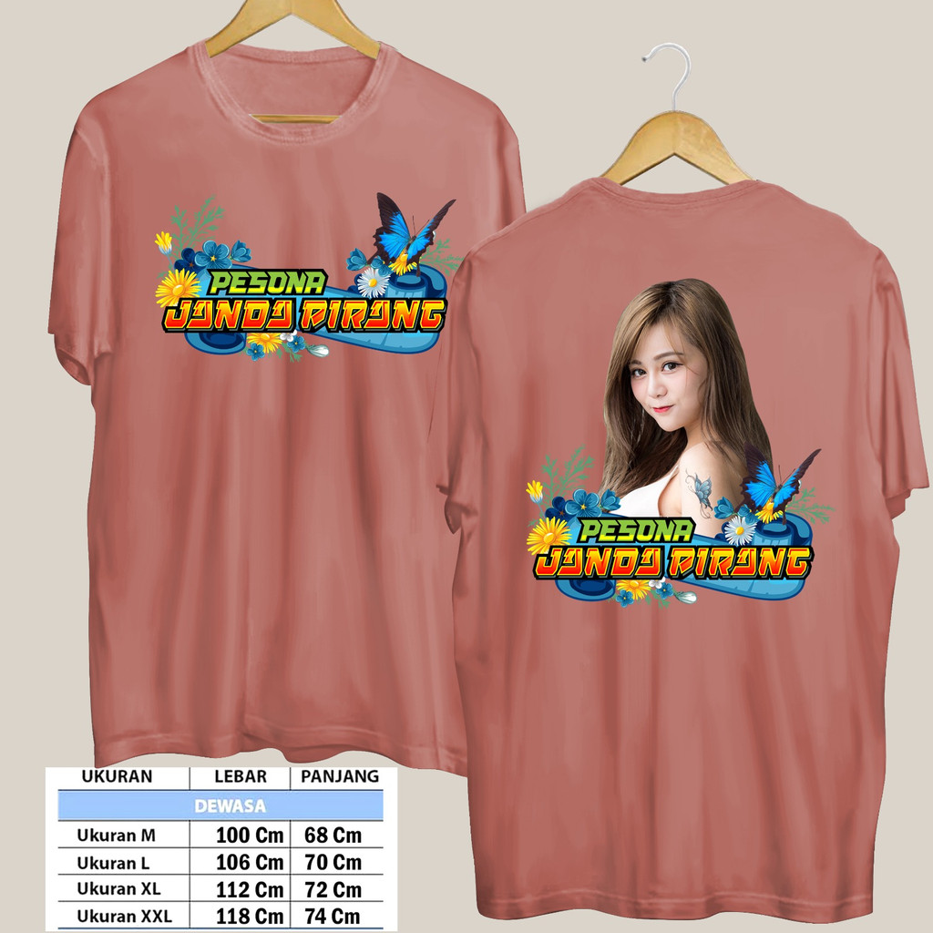 TSHIRT PESONA JANDA PIRANG CETAK PAKAI MESIN DTF (Digital Transfer Filem) KAOS DISTRO BAJU PRIA WANITA ATASAN SHIRT T-SHIRT Tangan Pendek