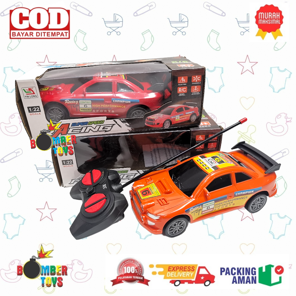 MAINAN ANAK MOBIL POLISI RC 1 :18 R/C MOBIL POLISI  JEEP SEDAN REMOTE RC REMOT 4 WAY