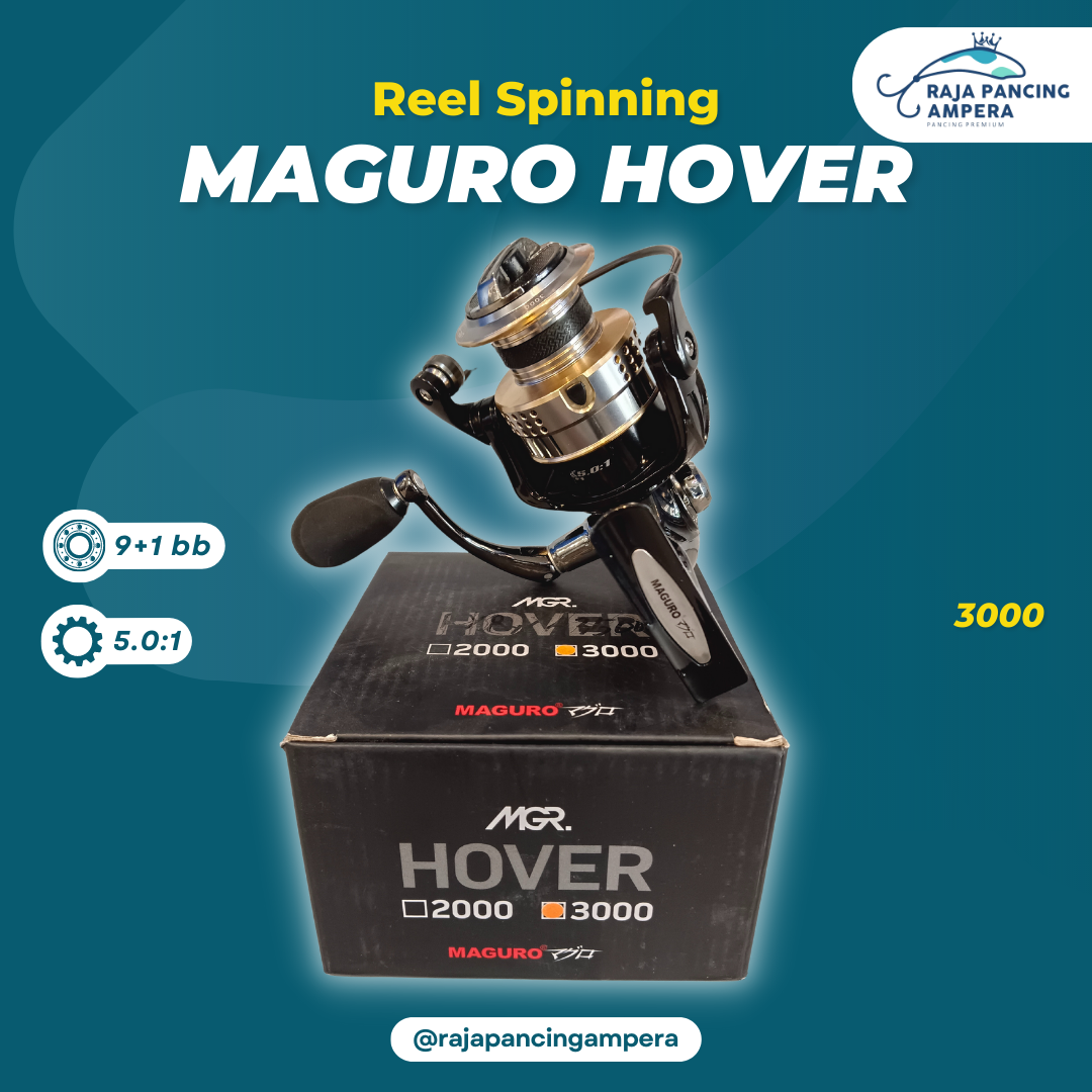 Reel Spinning Maguro Hover 3000 Full Besi Power Handle