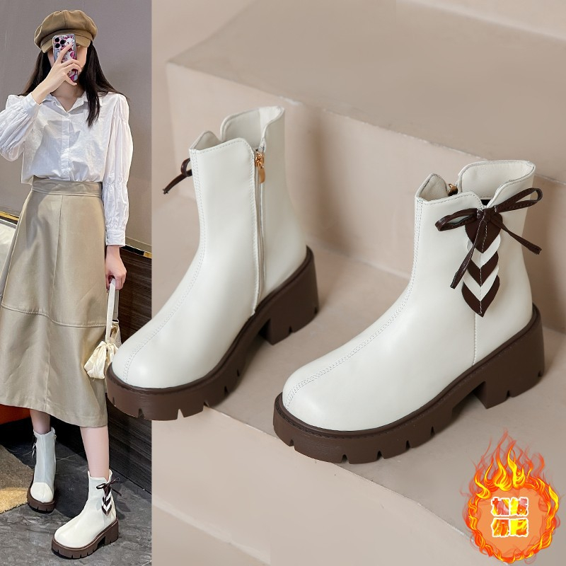 ✅PINKEY P230 Sepatu Boots Martin Resleting Wanita Boot Fashion Premium Quality