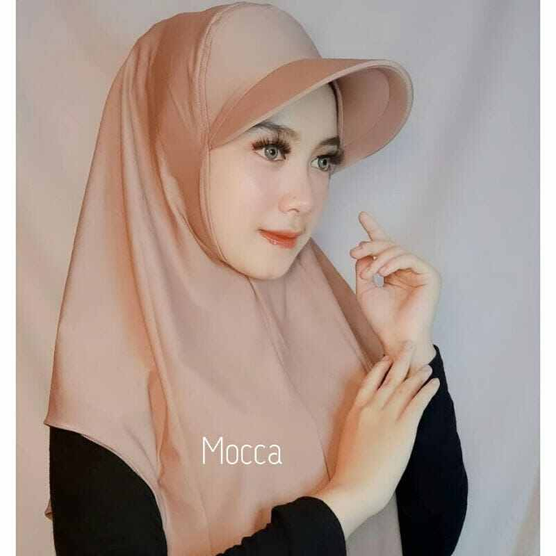 hijab instan sporty topy/hijab olahraga/hijab topi sporty