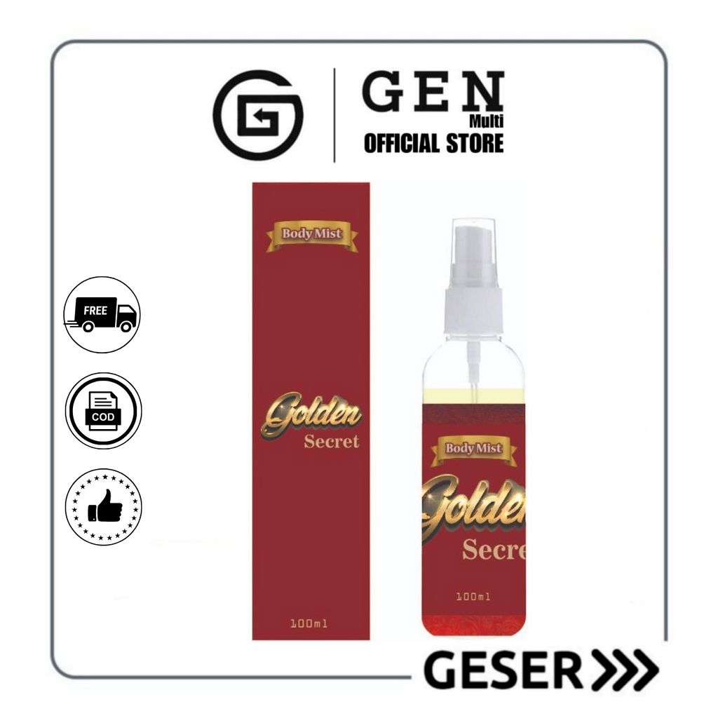 GEN - Parfum Body Mist Golden Secret 100ml Premium / Parfum Golden Secret 100ml Best Seller / Parfum Wanita Wangi Tahan Lama