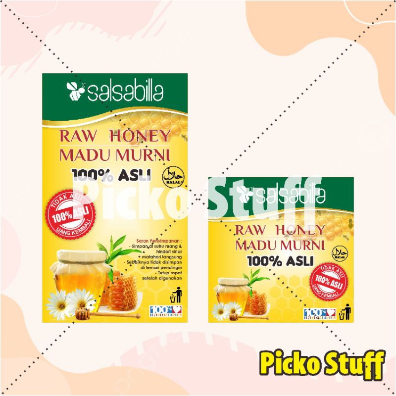 STIKER BOTOL MADU CUSTOM