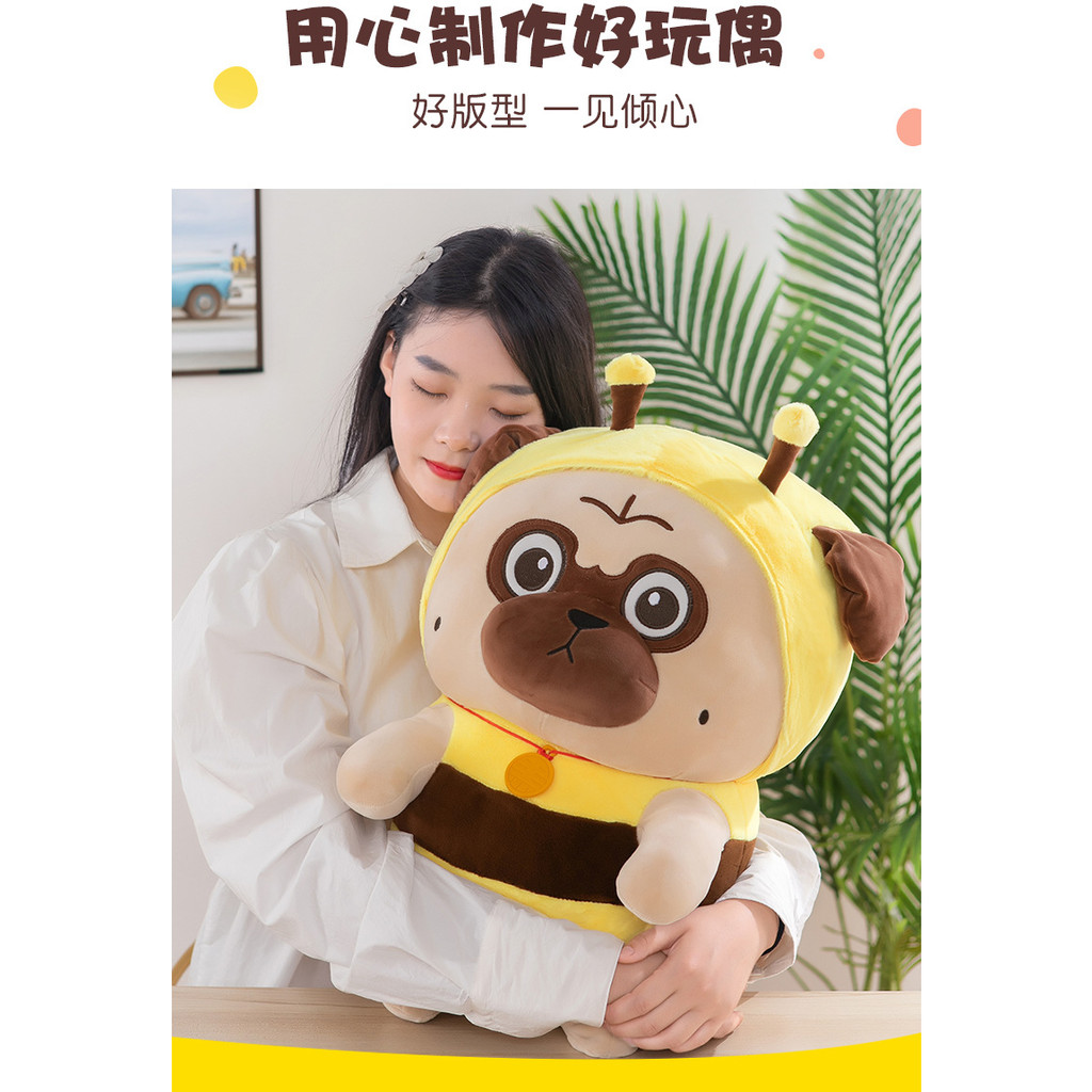 Boneka Furya Kucing dan Dogie Kostum Bee  Bahan Plush