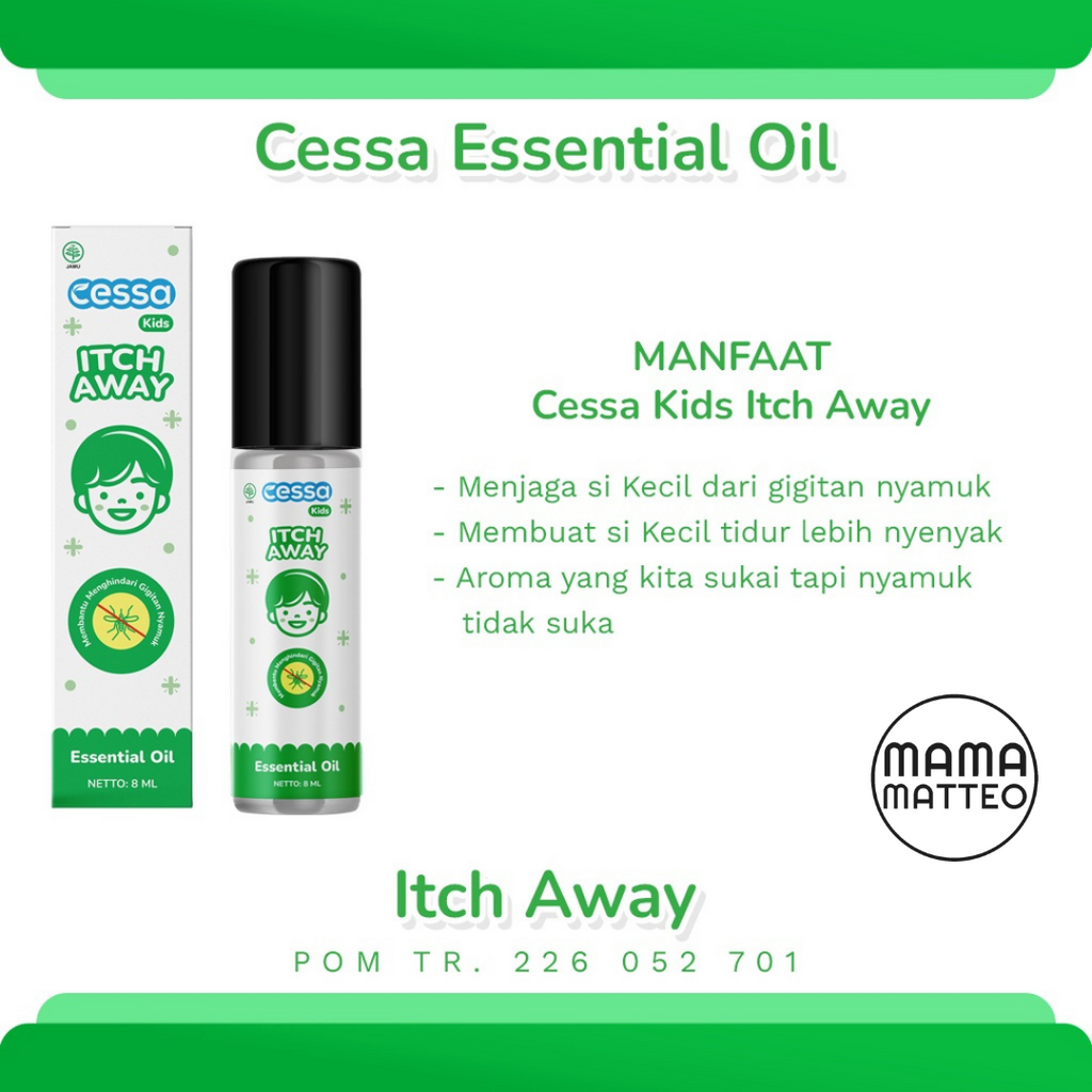 CESSA Baby Kids Natural Essential Oil 8ml / Cessa Biru Cough N Flu Happy Nose / Batuk Pilek / Merah Fever Drop Fedrop / Orange Lenire / Hijau Itch Away / Ungu Immune Booster Bofit / Lavender / CESSA BANDUNG