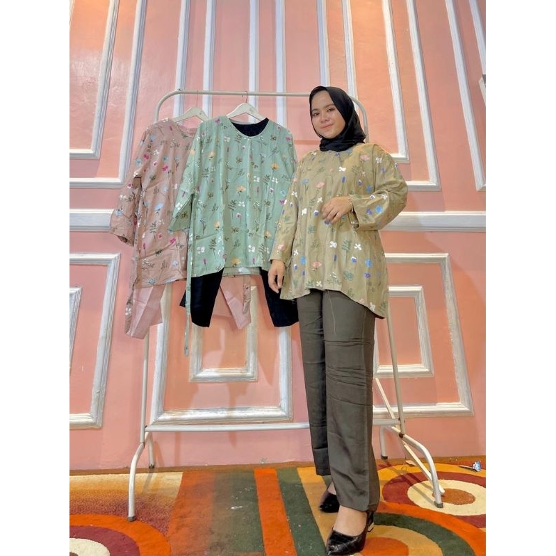 SETELAN WANITA TERBARU BAHAN RAYON TWILL JUMBO LD 120CM