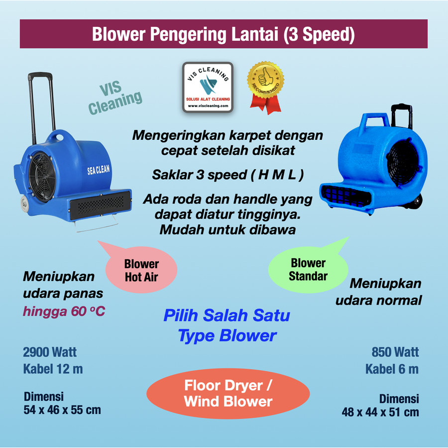 Paket D Usaha Carpet Cleaning (Polisher, Vacuum Extractor &amp; Blower)