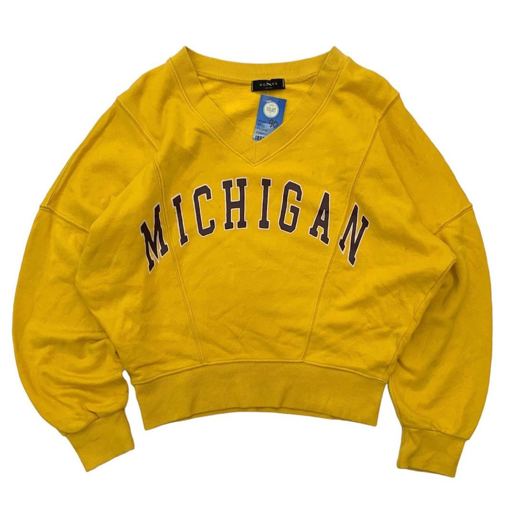 CREWNECK MICHIGAN GRAPHIC CROP