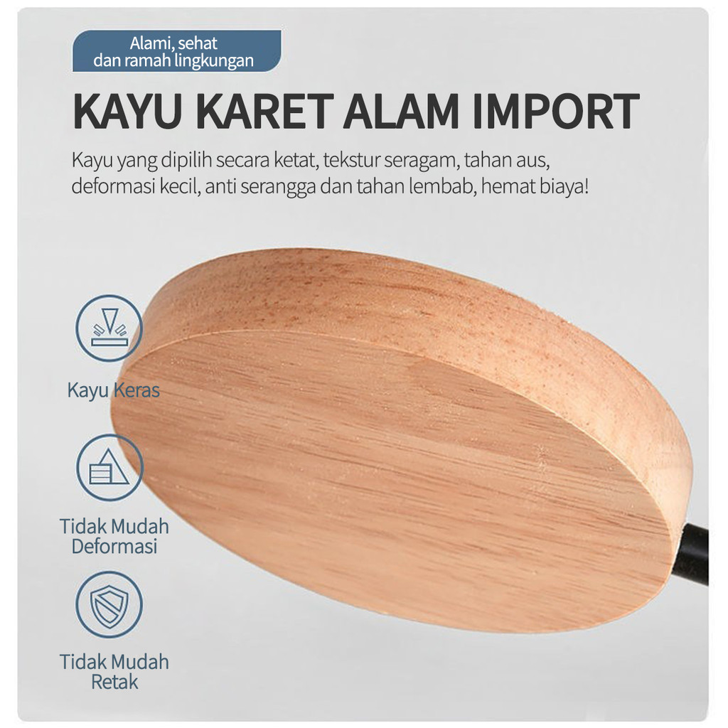 3 Warna Lampu Gantung LED Nordic Modern Minimalis Gaya Lampu Langit-langit Bola Kayu Lampu Gantung LED Tamu Dapur Lampu