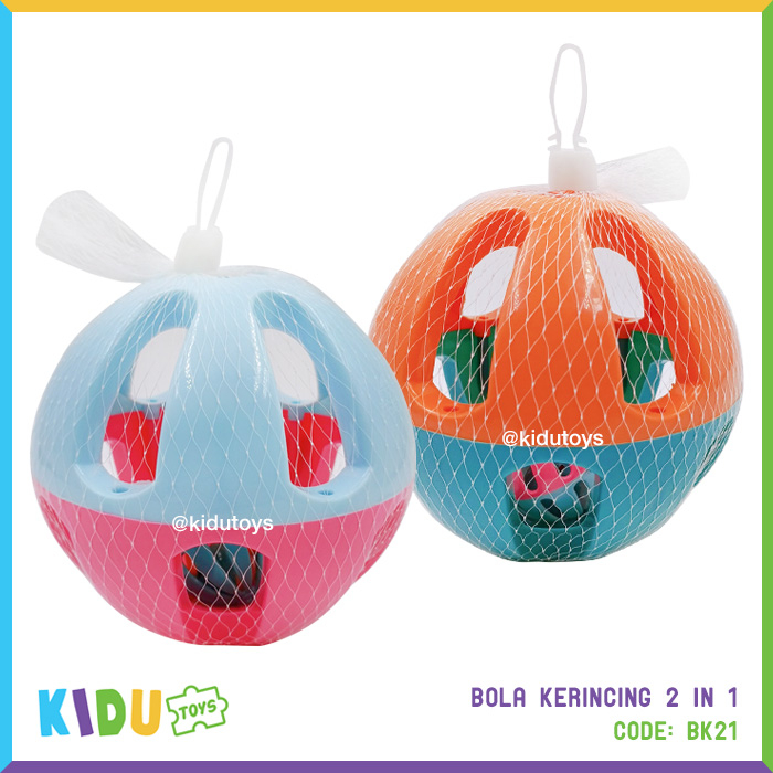 Mainan Anak Bola Kerincing 2 in 1 Kidu Toys