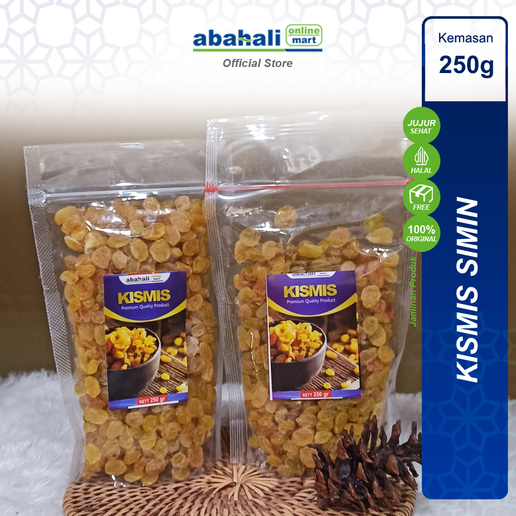 

Kismis Simin Asam Manis Kemasan 250 gram Kismis Arab Asli