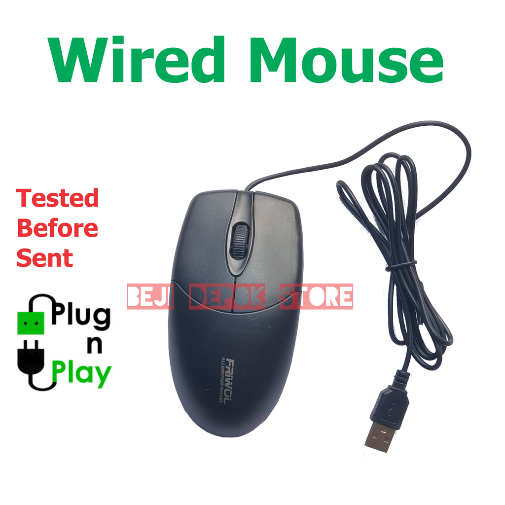 Wired Mouse kabel Office Editing Browsing Beji Depok Store