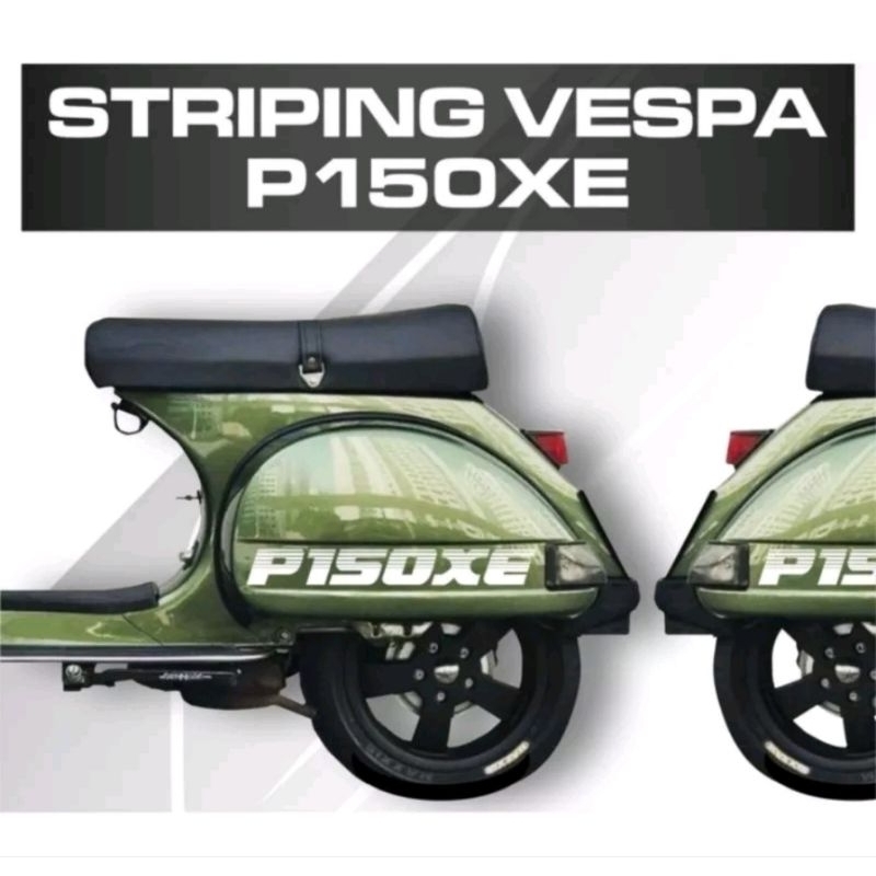 Stiker tepong vespa px cutting vespa 2 tak vespa px exclusive striping tepong vespa