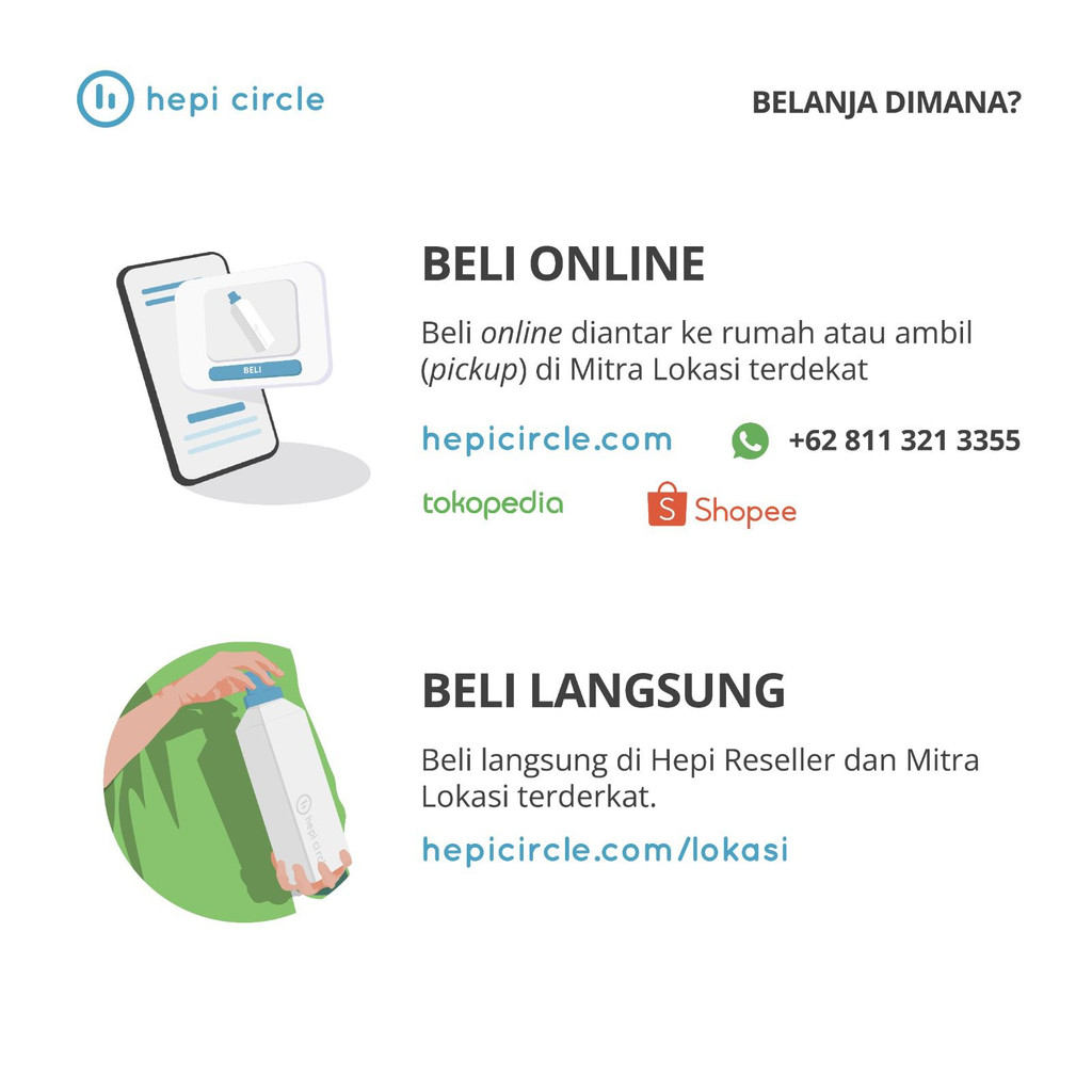 Hepi Circle Cairan Pencuci Piring Wangi Jeruk Nipis 5L - Kemasan + Isi