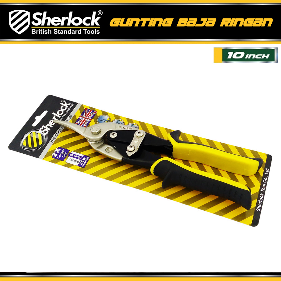 Gunting Baja Ringan 10 inch Sherlock Aviation Snips / Gunting Seng Hollow 10&quot;