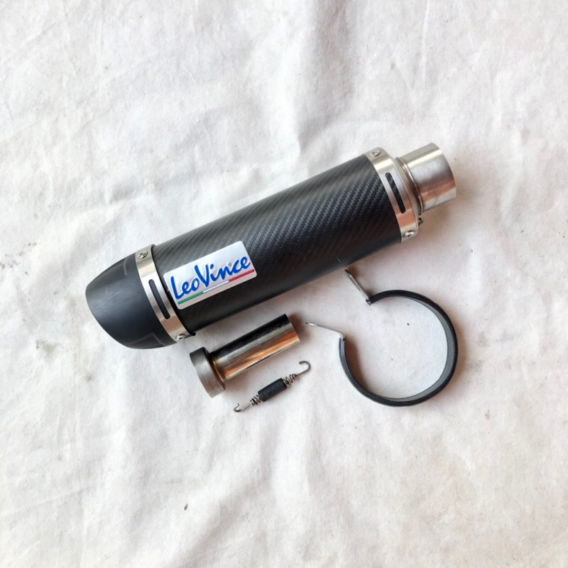 Slincer Knalpot Racing LEOVINCE ITALY ORIGINAL type GP Corsa Mate Karbon Second Original