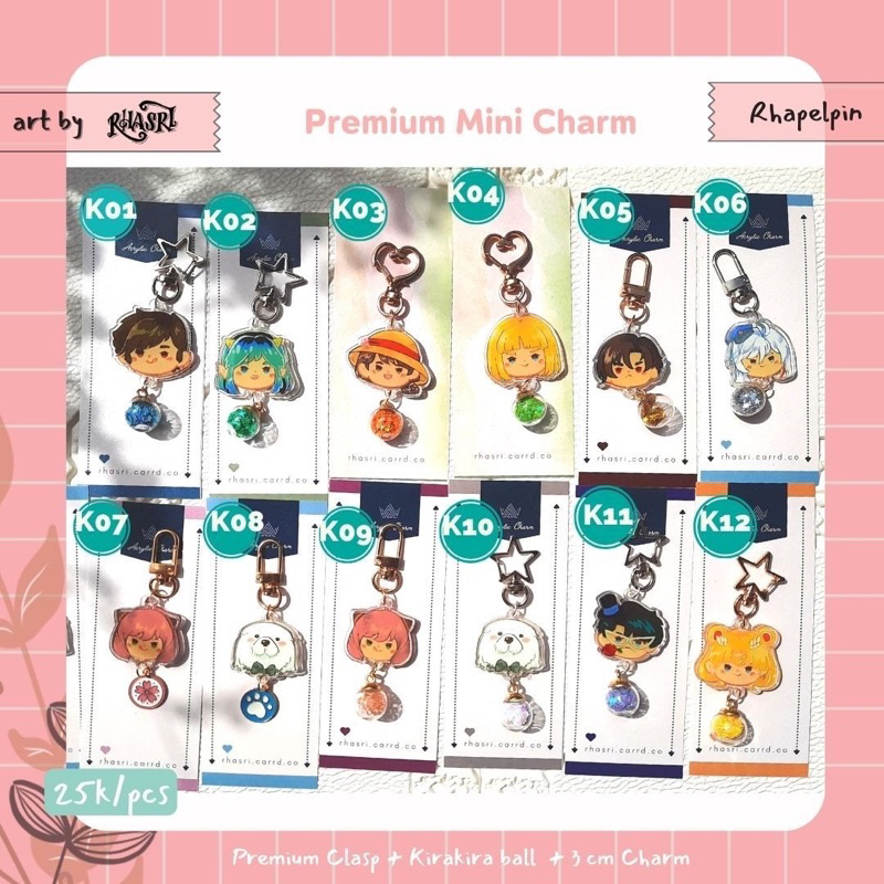 mini charm 86 Eighty six  arknight sailormoon tuxedo mask urusei yatsura howl moving castle totoro k