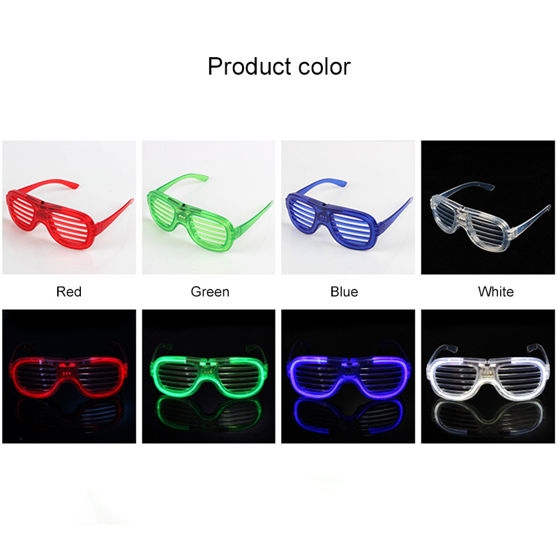 COD✨ Kacamata LED Luminous Party Pesta Nyala Malam Colorful Eyeglass Warna-warni Aksesoris Fashion Lampu Untuk Wanita -Yinmer