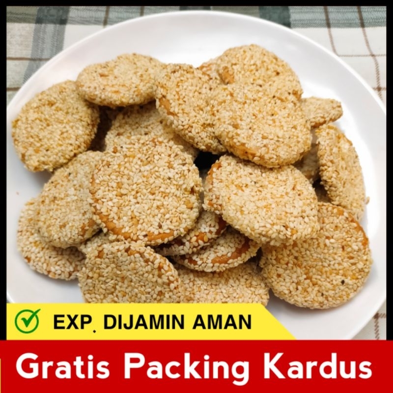 

Cemilan Snack Kue Roti Wijen Bulat Manis 500 gr Tradisional Enak Renyah