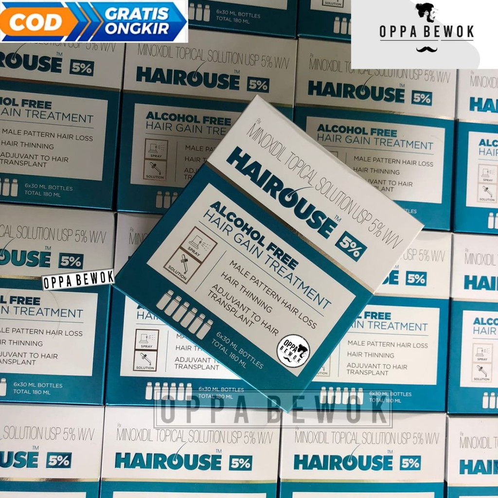 Grosir 1 Box Hairouse Minoxidil 5% Penumbuh Rambut dan Brewok