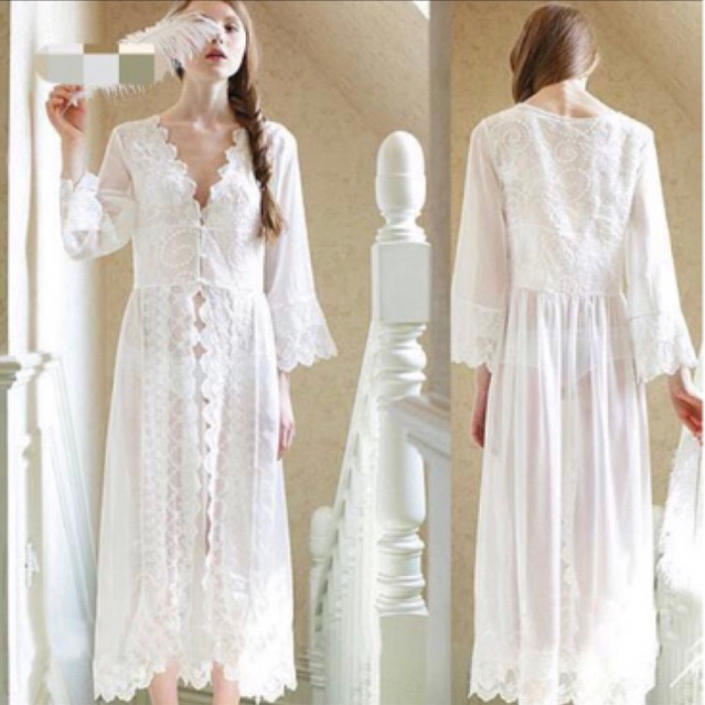 PRELOVED outer lace white putih outer hamil maternity shoot