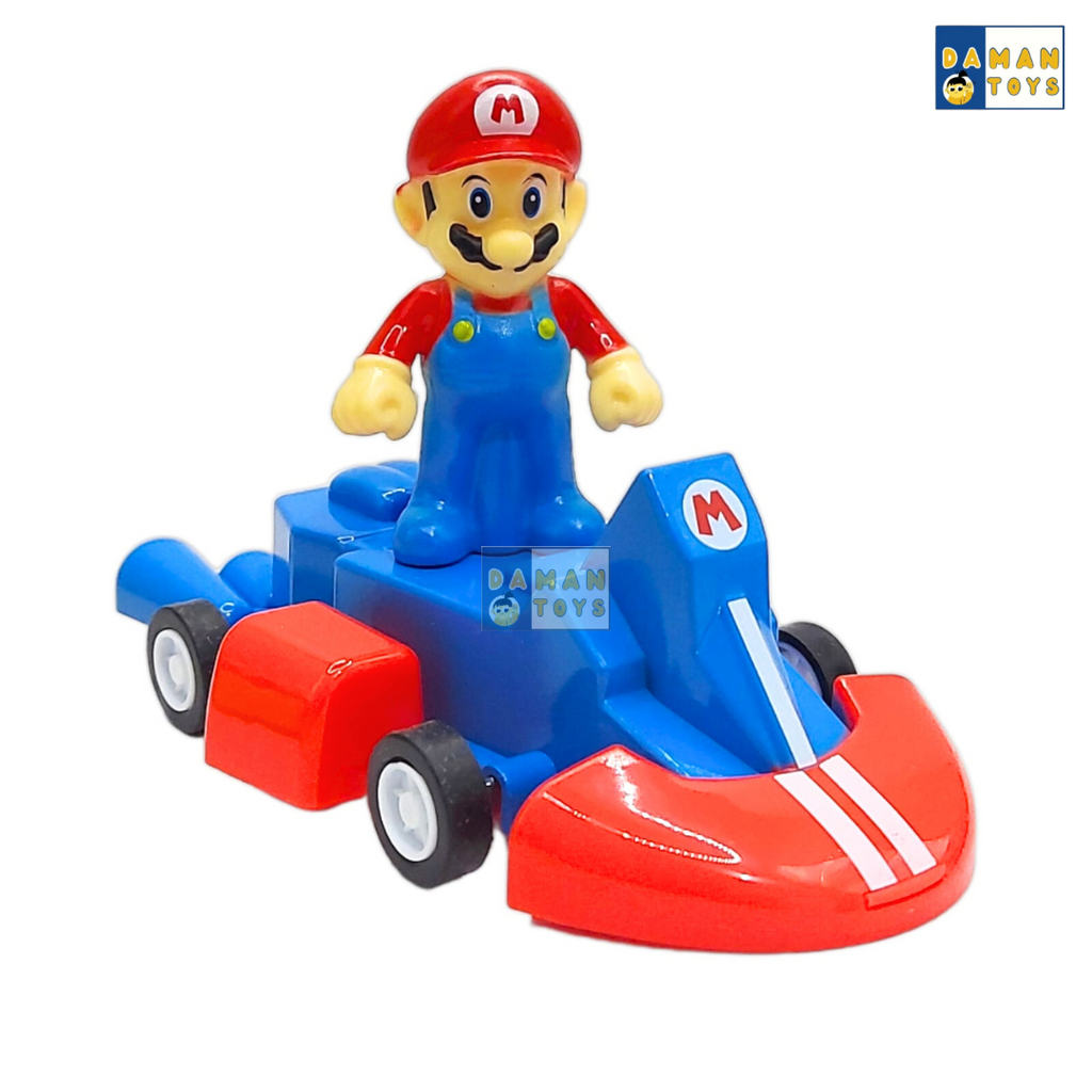 Mainan Mobil Super Mario Kart Luigi Bowser Koopa Donkey Kong  Putri Princess Pull Back