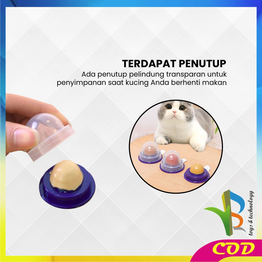 RB-C846 Cemilan Kucing Bola Catnip Snack Permen Bola Vitamin Cemilan Anabul Anti Stress / Makanan Hewan Catnip Snack Kucing Toys