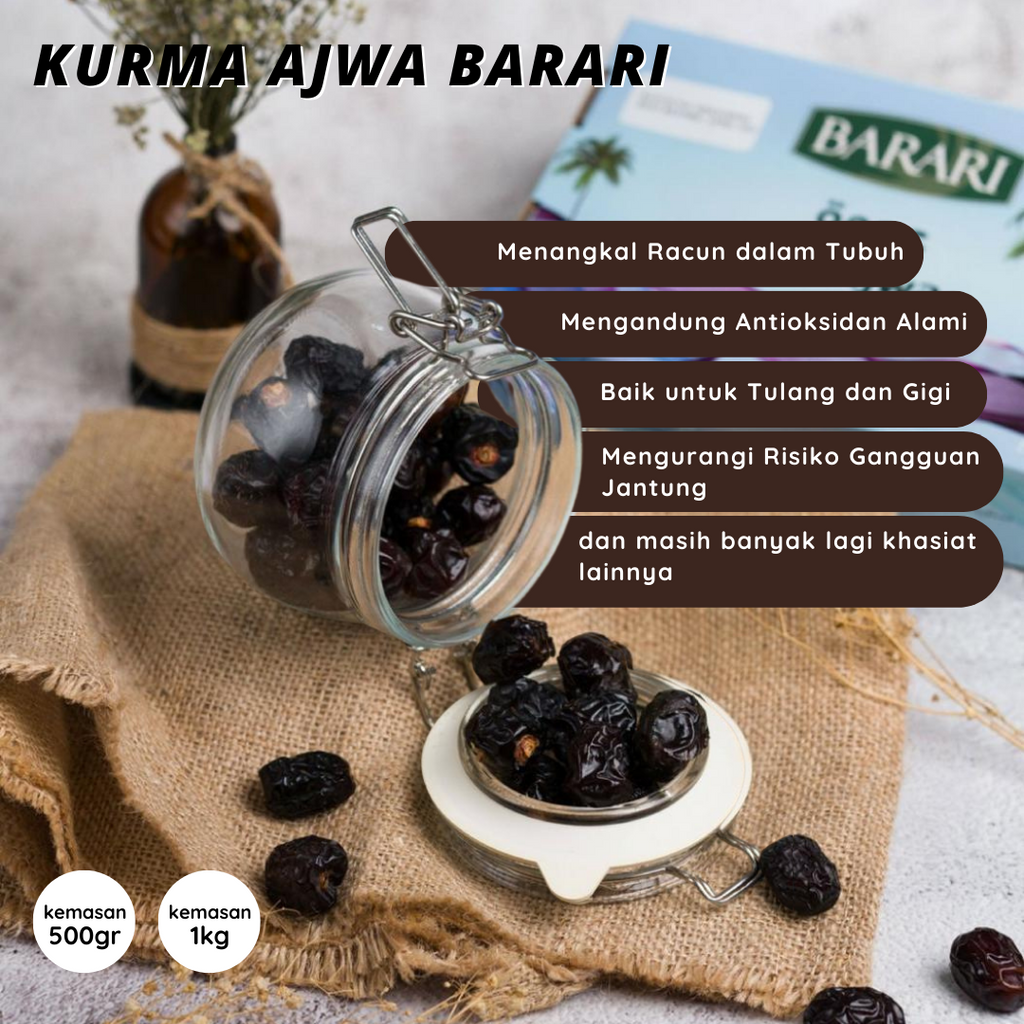 

Kurma Ajwa Barari Premium - El Ashfaa Boutique