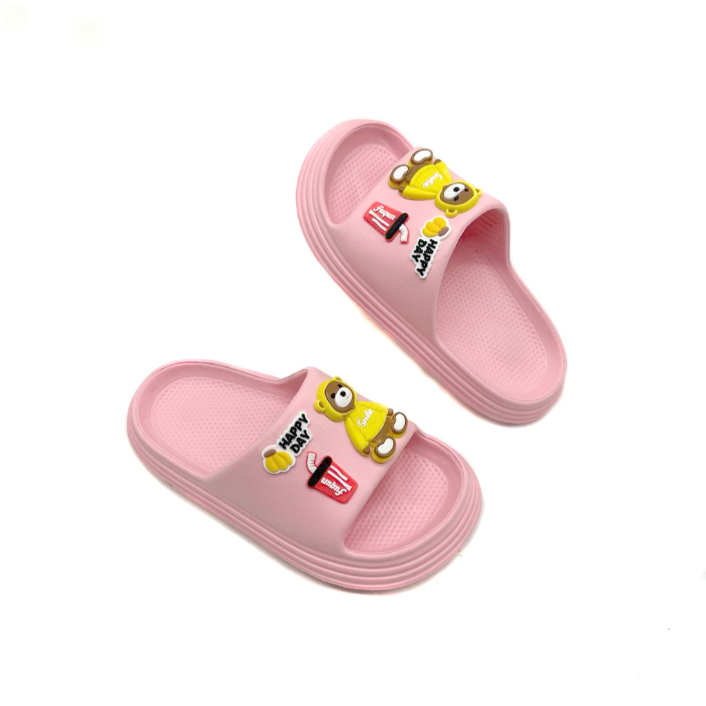 Sandal Selop Anak Perempuan Bahan Karet Motif Lucu Boneka Terbaru UK. 24-35