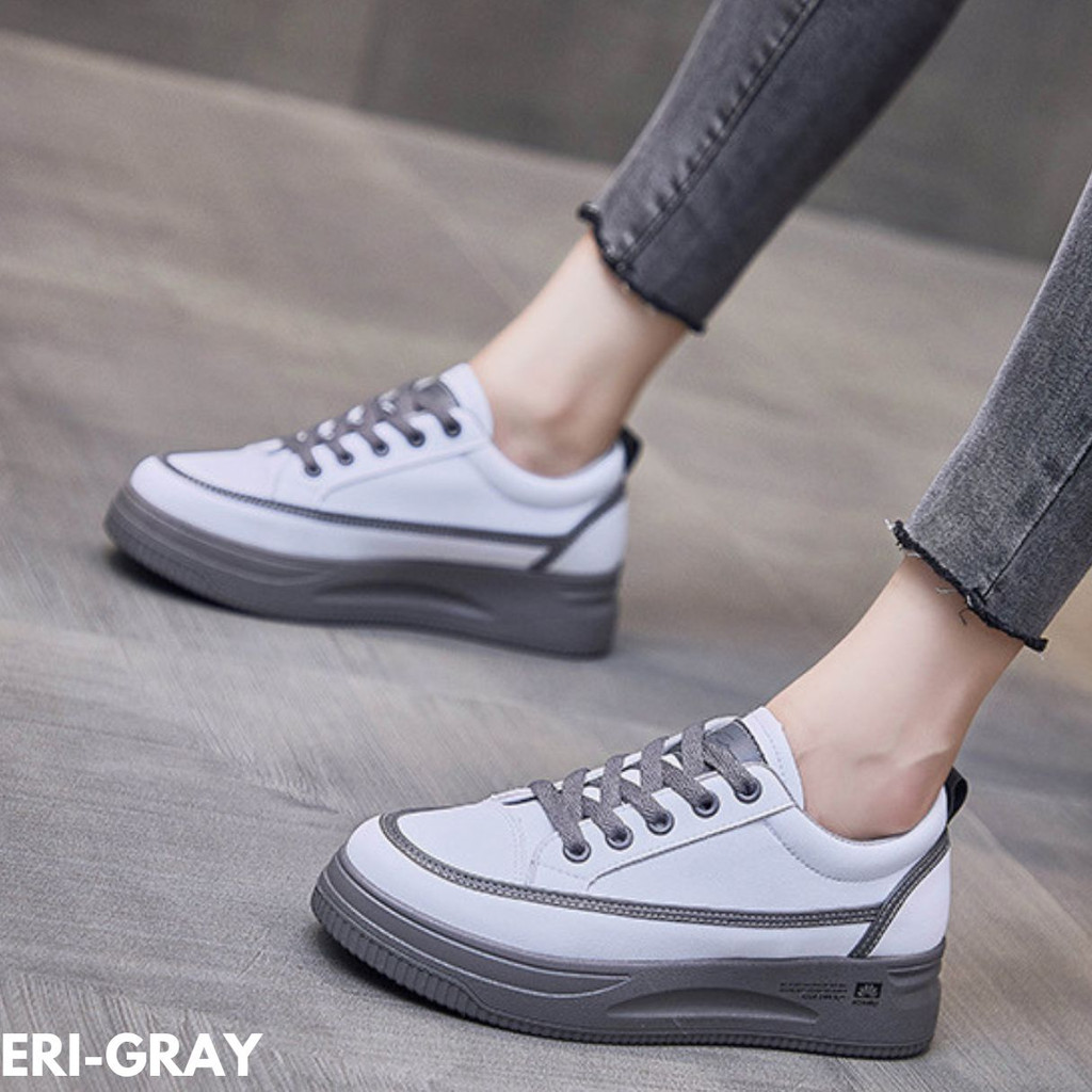 Gypsy - Sepatu Sneakers Wanita Desain Minimalis Kekinian Simple Bahan Pu Import Eri