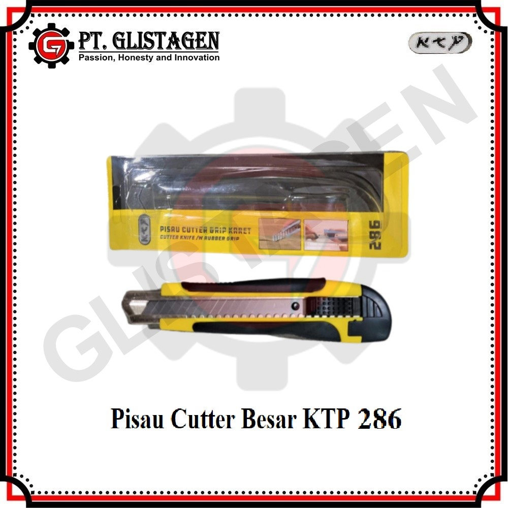 KTP 286 Pisau Cutter Besar Alat Pemotong Kertas Karton ATK Jumbo 18mm