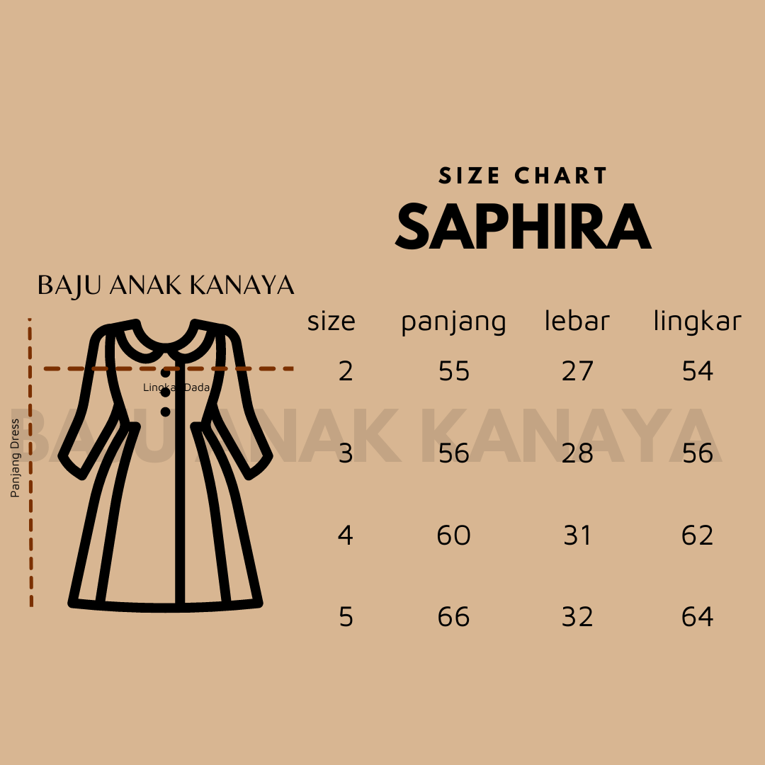 1-4TH DRESS ANAK SAPHIRA DRESS ANAK PEREMPUAN DRESS ANAK PEREMPUAN