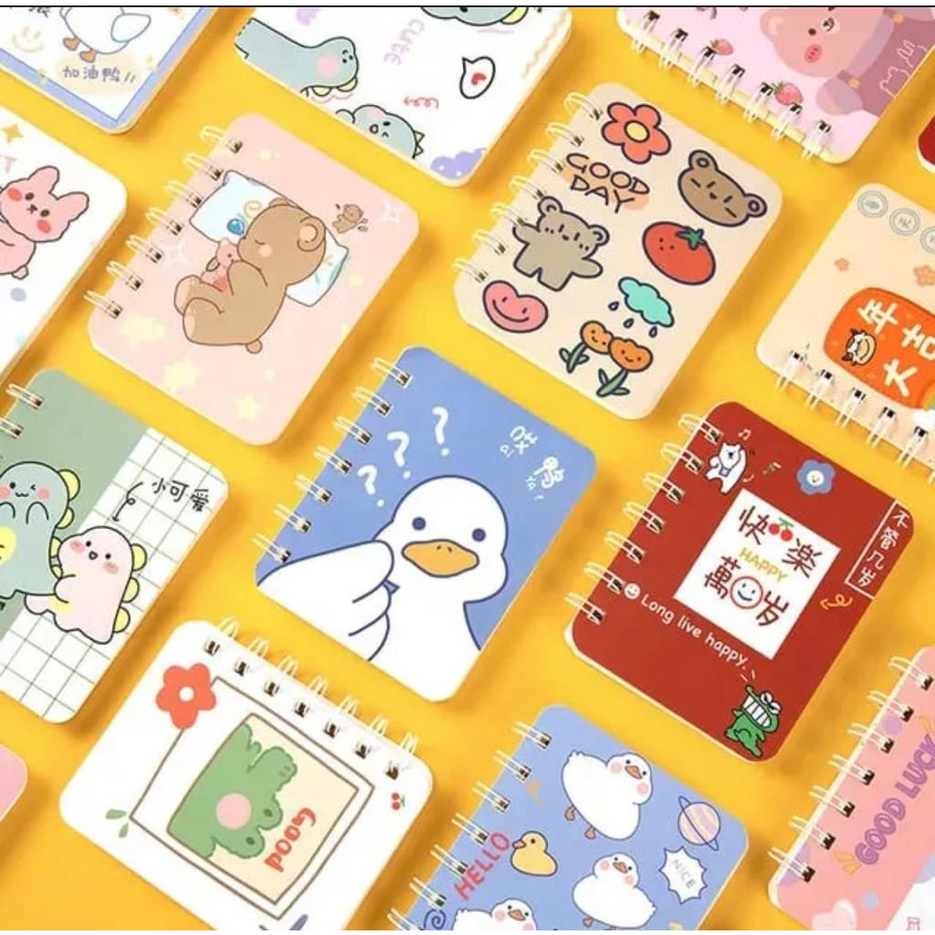 

NoteBook Ring Notebook Lucu Buku Catatan Isi 80 Lbr A7 Motif CUTE