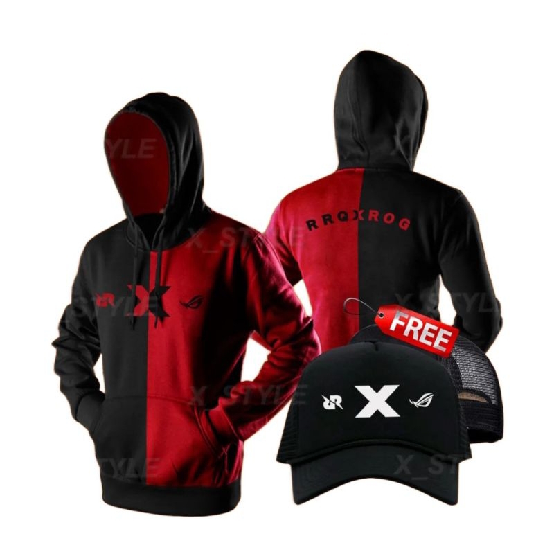 Jaket Hoodie Rog x RRQ Gaming Terlaris All Size S M L XL XXL