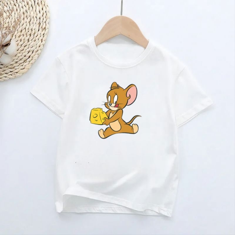 Baju Anak Unisex Jerry Kaos Anak Lengan Pendek Atasan Oblong Anak 2-16Th Cod