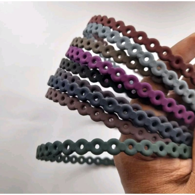 BP08 Bando Plastik Motif Kepang, Bunga, Lingkaran Doff Warna